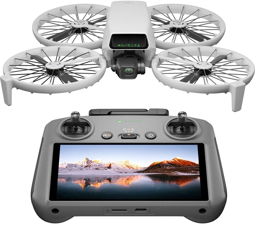 DJI Flip Drone with (RC 2 Fly More Combo) Screen Remote Controller - Lightweight Drone - 4K UHD, 31Min Flight Time (CP.FP.00000184.04) + Backpack + Landing Pad + 64GB Memory Card + USB-C Cable +