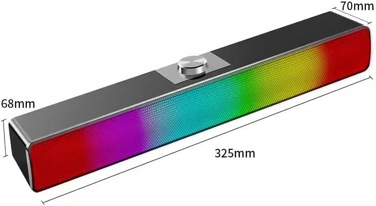 Computer Audio Desktop Speaker Long Home Colorful Light Small Subwoofer