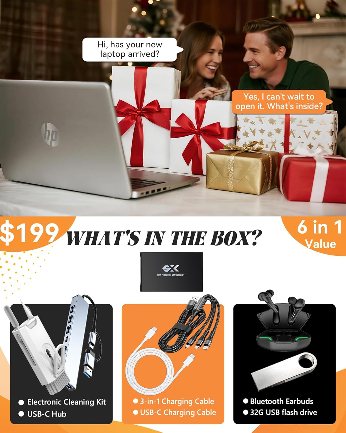 HP 2025 Updated 15.6 inch Touchscreen Business laptops, Powerful AMD Ryzen 7 7730U (8 cores), Copilot Key, Wi-Fi 6, Numeric Keyboard, Windows 11 Pro, SXK Accessories (64GB RAM, 2TB SSD)