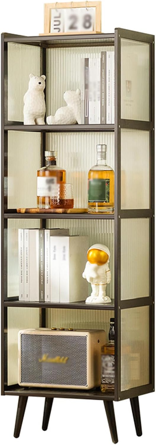 LoKori Modern Cube Bookshelf for CDs/Movies/Books,Open Bookcase Display Shelf, Creative Floor Storage Organizer for Living Room, Home Office, Library, Bedroom,136cm