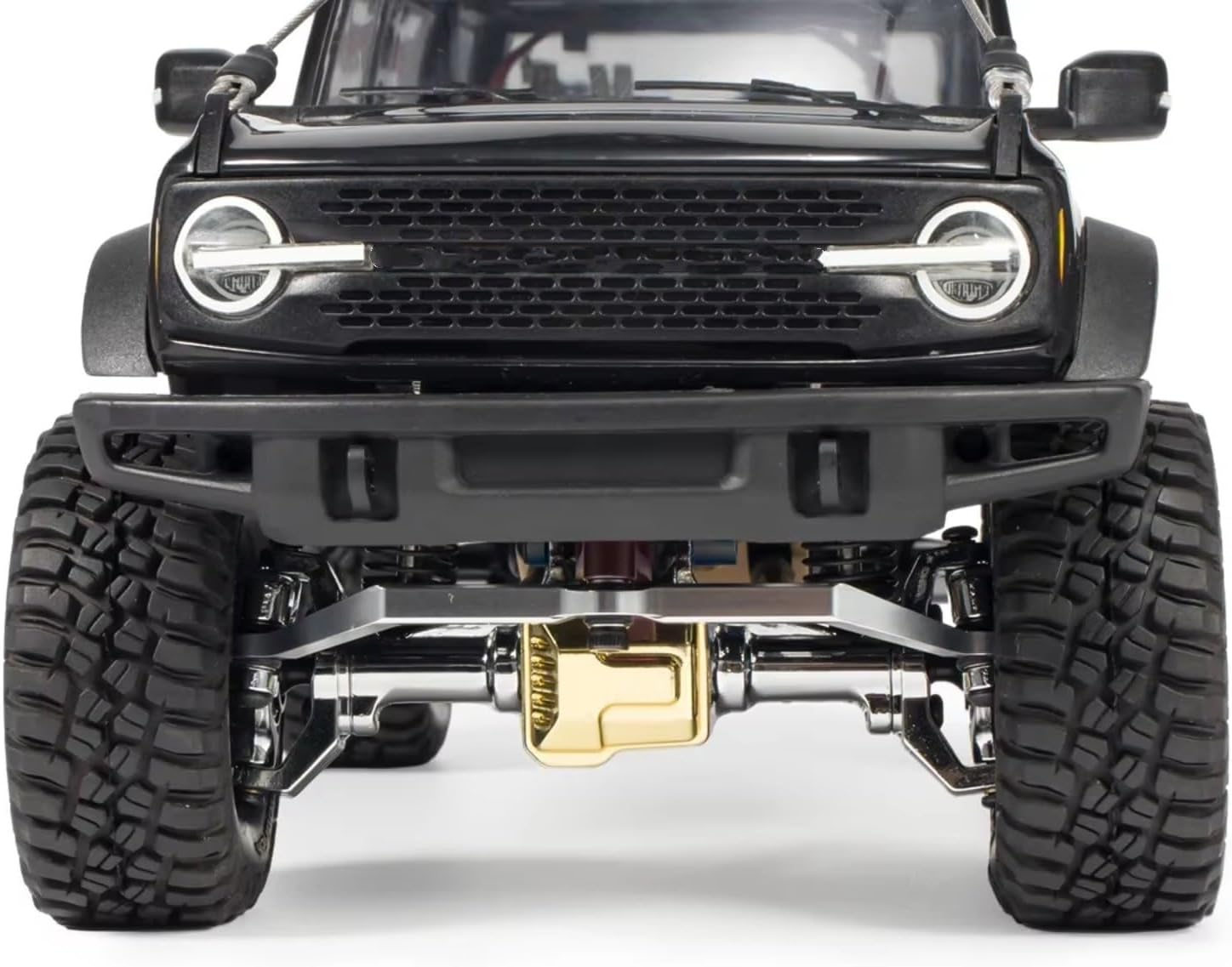 Rc Crawlers Axles For TRX4M For Bronco For Defender K10 1/18 Heavy Duty Metal Front And Rear Axles Set Chassis Upgrade Parts RC Crawler Car(Silver)