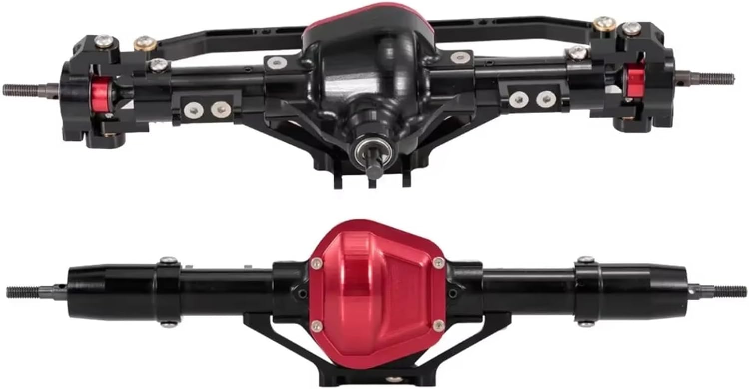 for Axial for SCX10 1/10 CNC Metal Front Rear Axle RC Crawler Car Upgrade Parts Accessories RC Car Accessories(Front and Rear)