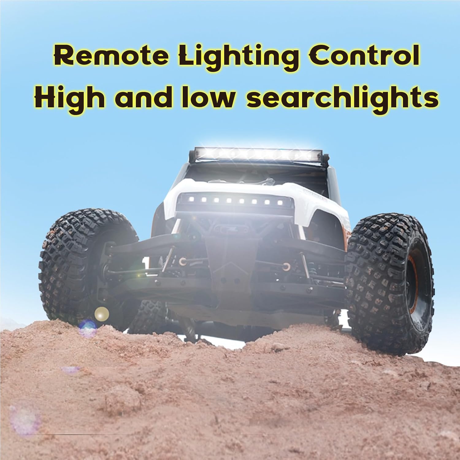 Rochobby Ford Bronco 1/7 Ridge Racer U4 RC Crawler, 4WD Brushless RC Truck, Fast Speed Desert Buggy 80km/h, RC Rock Crawler for Adults (Blue)