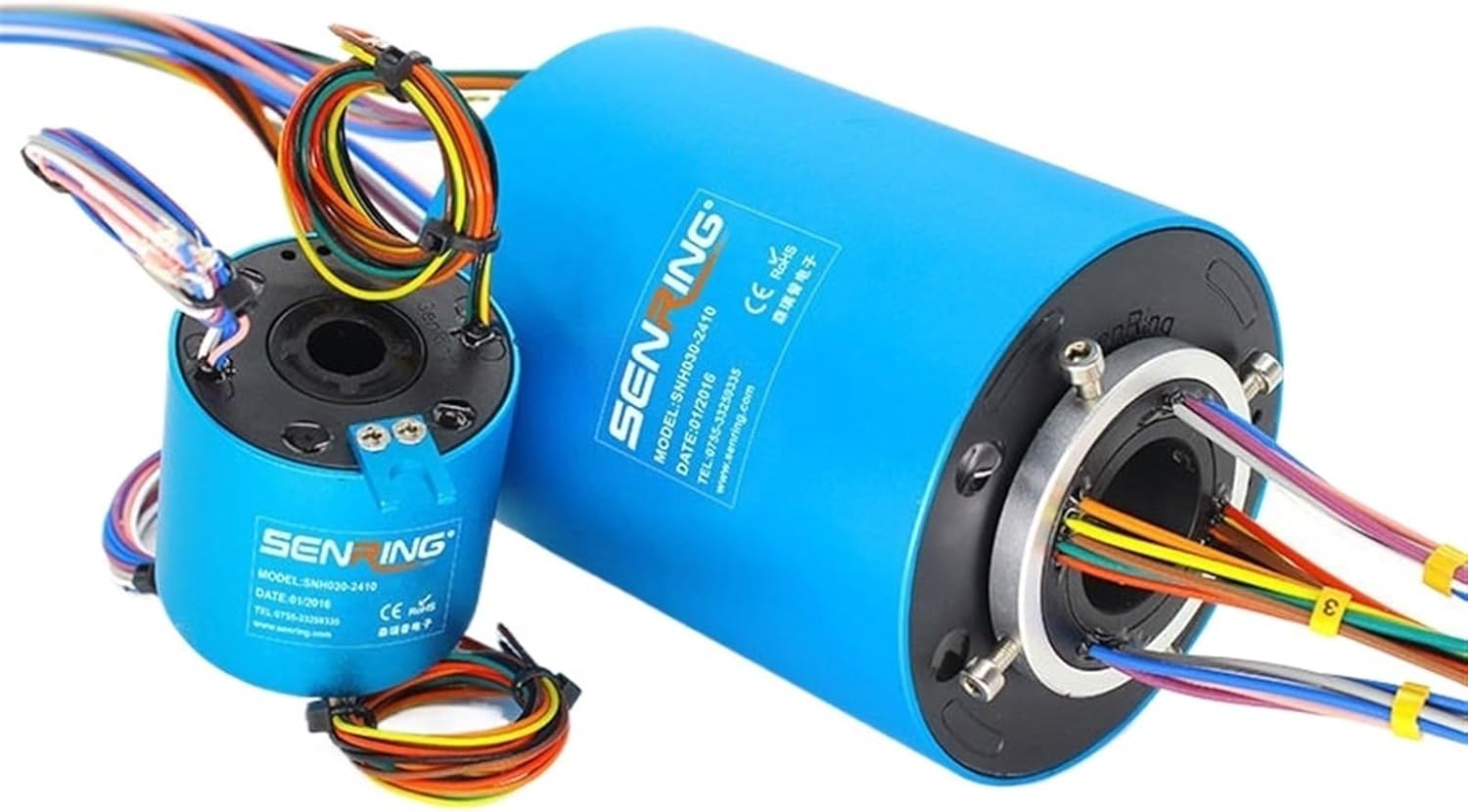 Slip Ring with Hole Size 38.1mm OD 99mm 360 Degree Rotating Conductive Hallow Shaft Slip Rings 24 Wires 10A Rotary Joint