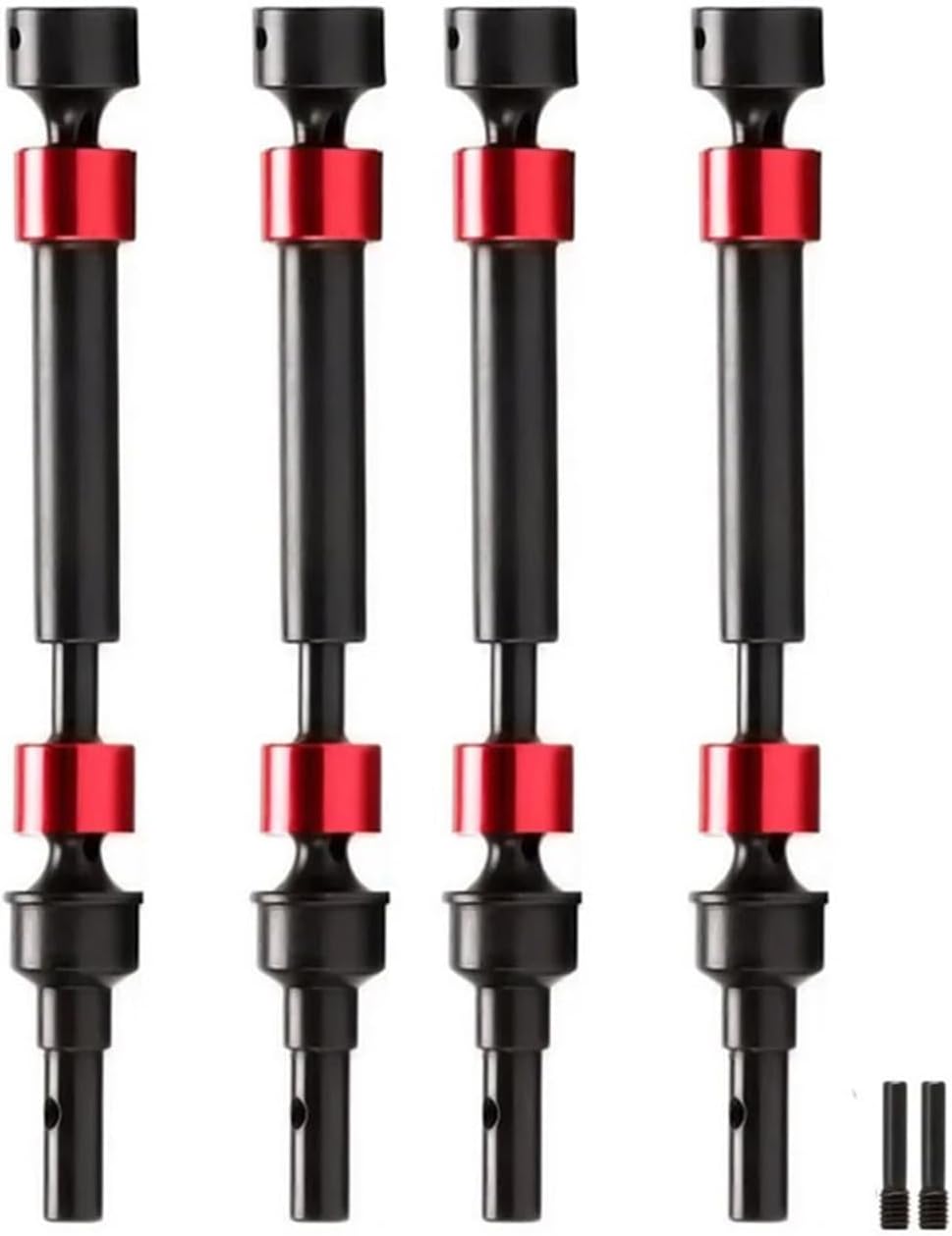 RC Car Drive Shafts for Traxxas 1/10 for E-Revo 2.0 for VXL 86086-4 Brushless Transmission Shaft 8652 8655 8650 8651 Splined Front Rear Center Drive Shaft RC Car Parts(Red)