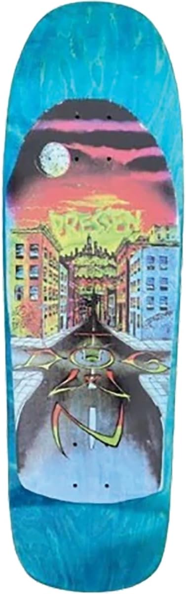 Do​gtown Dressen Street Pool Deck 9.5 x 32.3 Blue Stain - Assembled AS Complete Skateboard