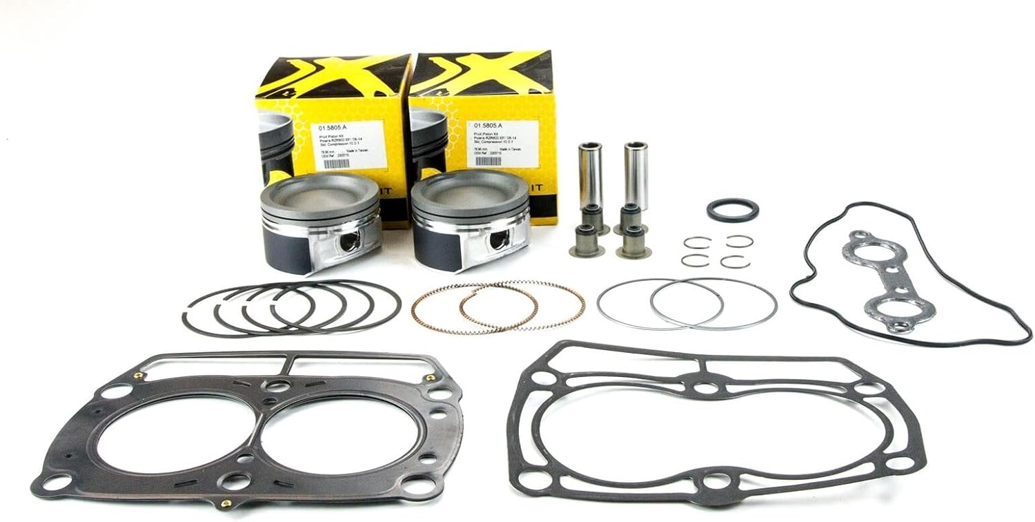 Generic Motorcycle & Scooter Replacement Parts & Accessories For Polaris Sportsman X2 800, 2007-2009, Pro-X Std Piston Kit with Gasket Set Index-TRF965-3224, black