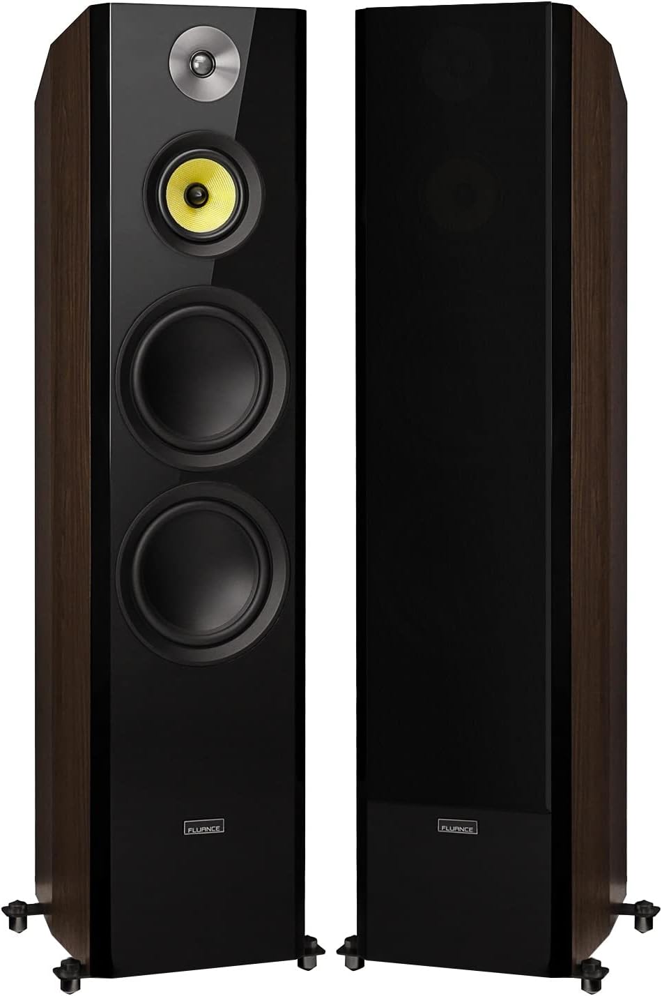Fluance Signature HiFi Surround Sound Home Theater 7.1 Speaker System Including 3-Way Floorstanding Towers, Center Channel, Surrounds and Rear Surrounds and DB10 Subwoofer - Natural Walnut (HF71WR)