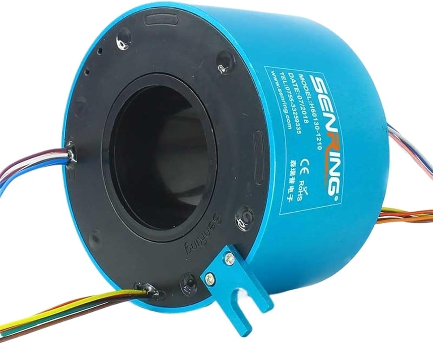 Bore 60mm Through Hole Slip Ring with OD 130mm Rotary Joints 12 Wires 10A for Rotating Electric Machines