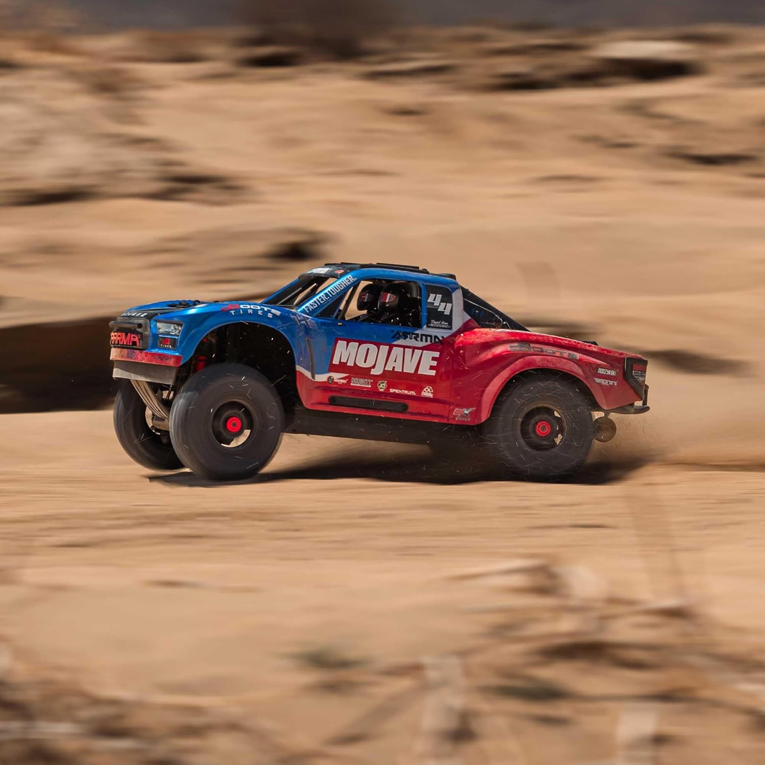 ARRMA Mojave RC Truck 4X4 4S BLX 1/8th Scale Desert Truck RTR (Battery and Charger Not Included) Blue/Red ARA4404T2
