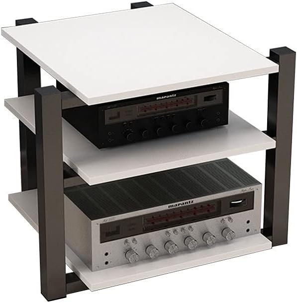 Entertainment Center Shelves Audio Bracket Floor Audio Bracket Modern Living Room Cabinet Speaker Bracket Three-layer Audio Bracket 25.59 Inches High Suitable for DVD players