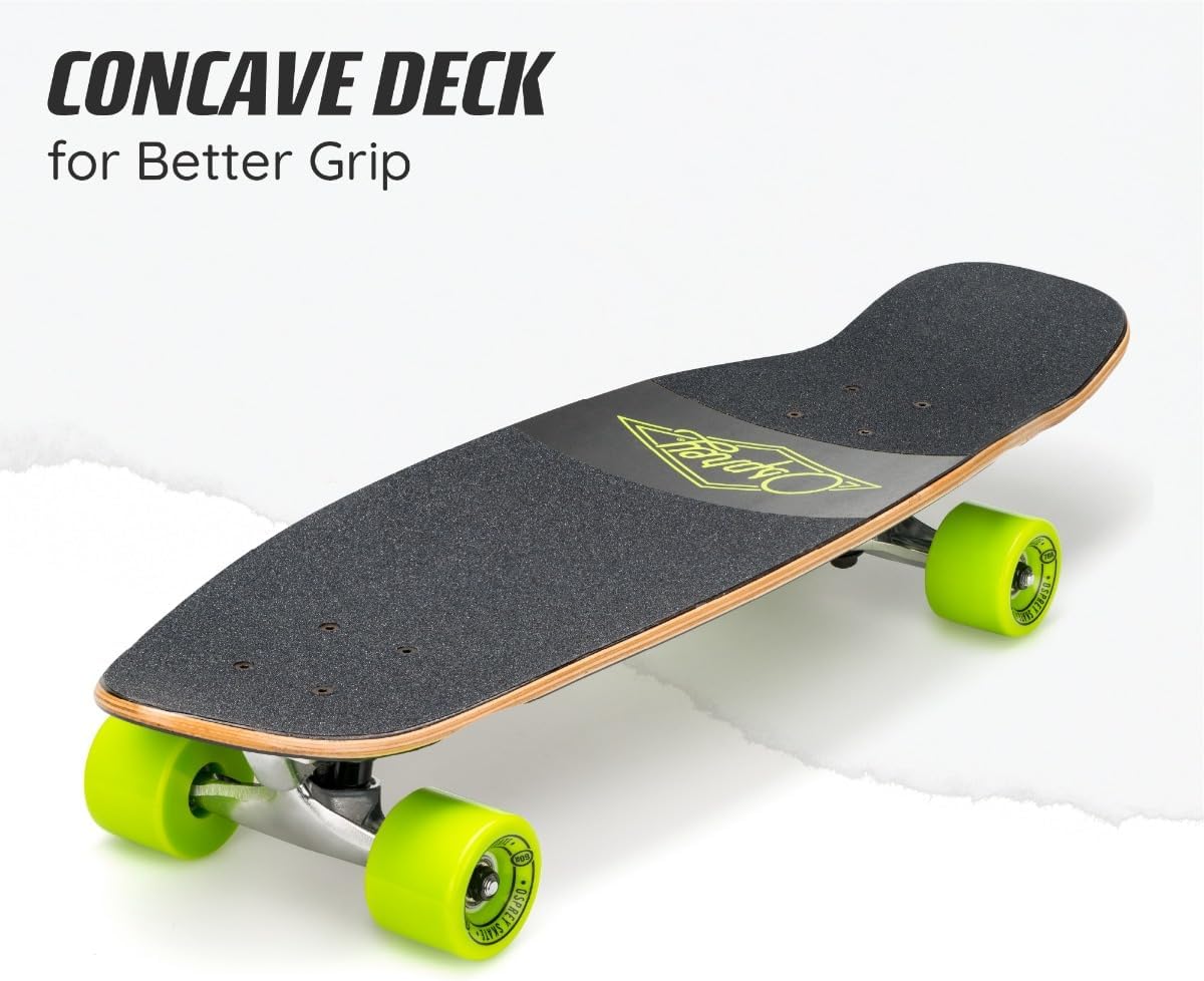 Osprey Cruiser Skateboard, Cruiser Board for Beginners, Entry Level Skateboard for Adults and Kids, Multiple Styles and Sizes