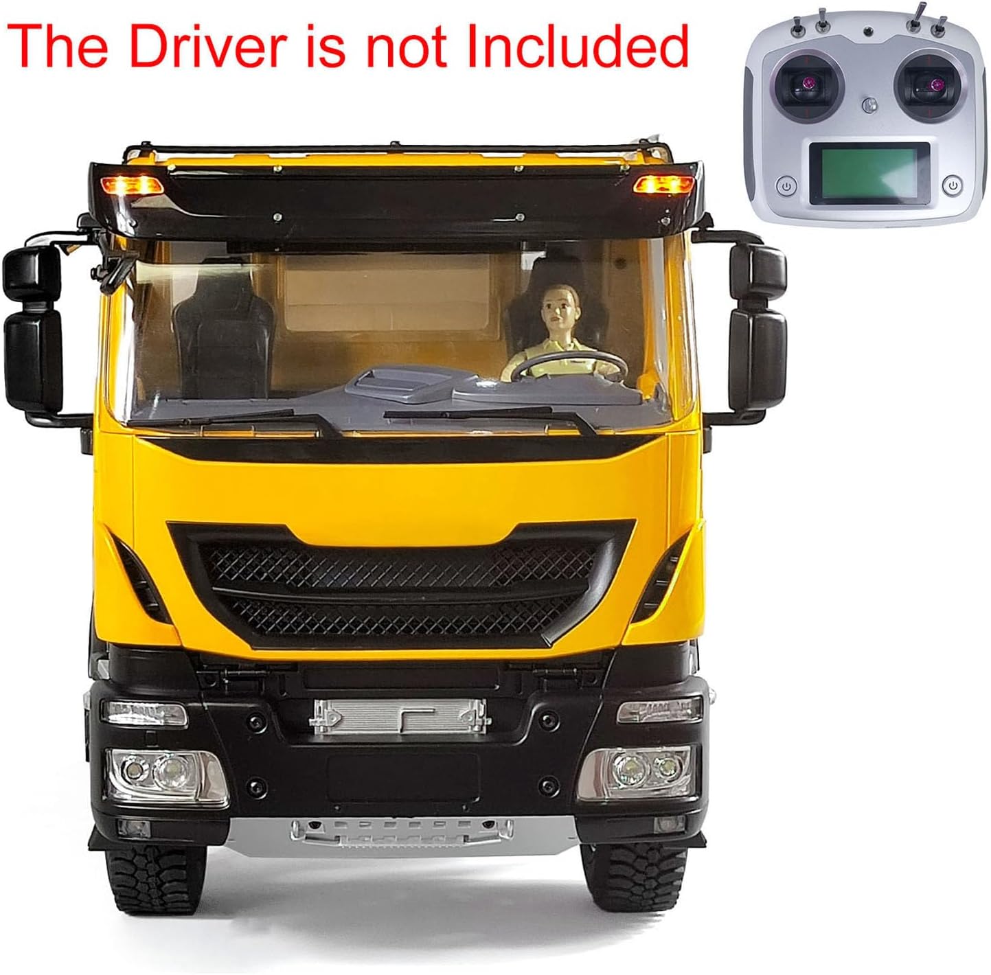 1/14 2-Speed Gearbox Hydraulic RC Dump Truck 6X6 Remote Control Tipper Car Model Hobby Grade Model(Yellow)