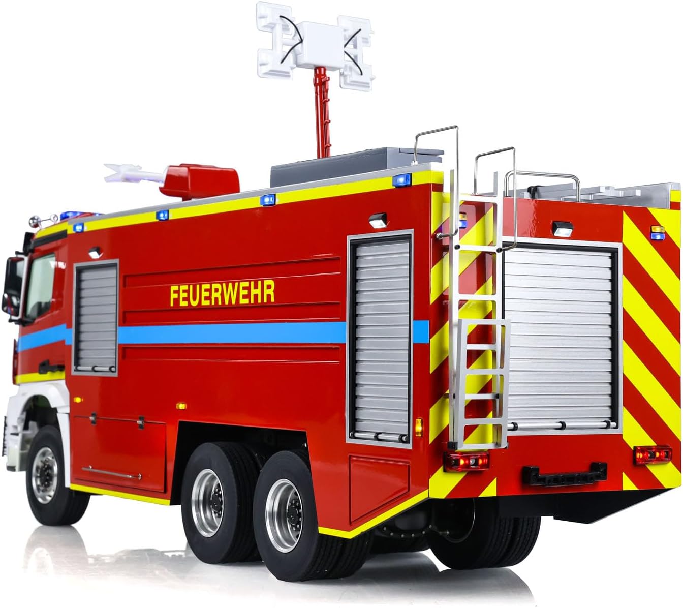 6X6 1/14 RC Fire Vehicles Remote Control Fire Fighting Truck 2-Speed Transmission Differential Lock Axles RTR Car Model Sound