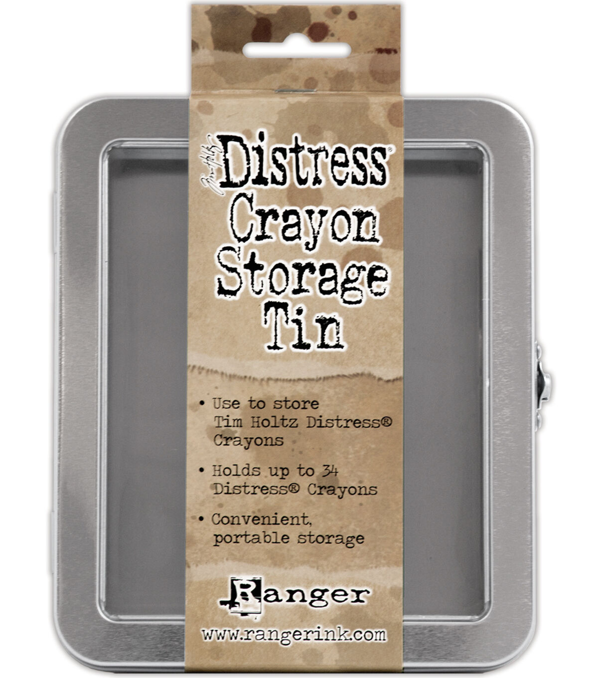 Ranger Tim Holtz Distress 6.5 x 5.5 Crayon Storage Tin