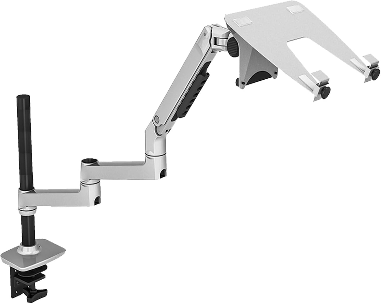 V63CT Aluminum Desktop Mounted Two-in-One Laptop Stand Monitor Stand Mounted Extra Long Arm Full Motion Laptop Stand(V63CTS-450)