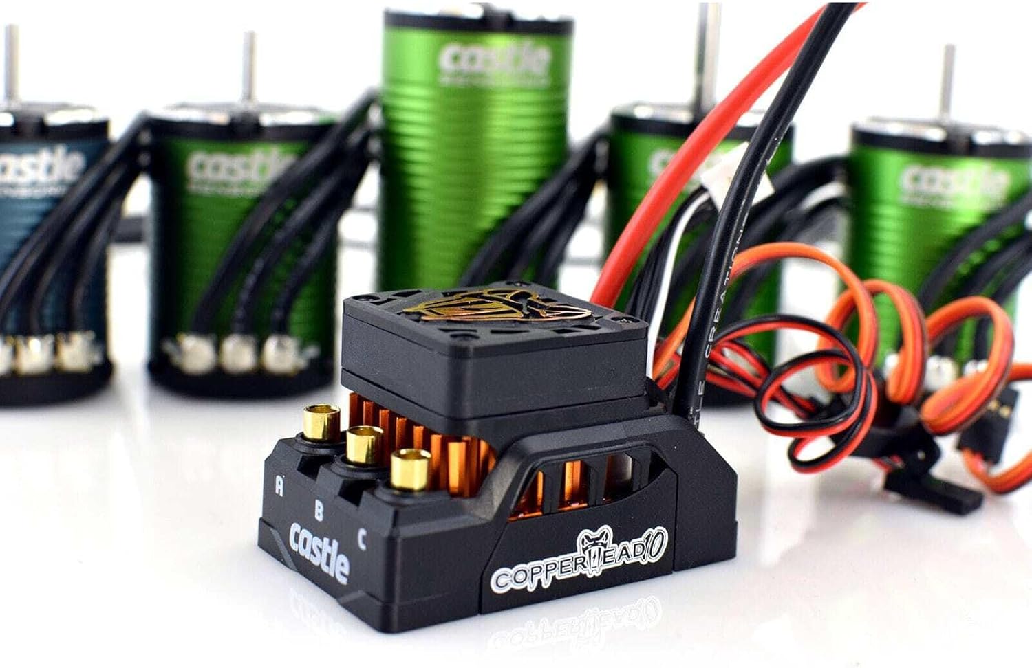 Castle Creations 1/10 Copperhead 1415-2400Kv Sensored Brushless ESC/Motor Combo, CSE10016612