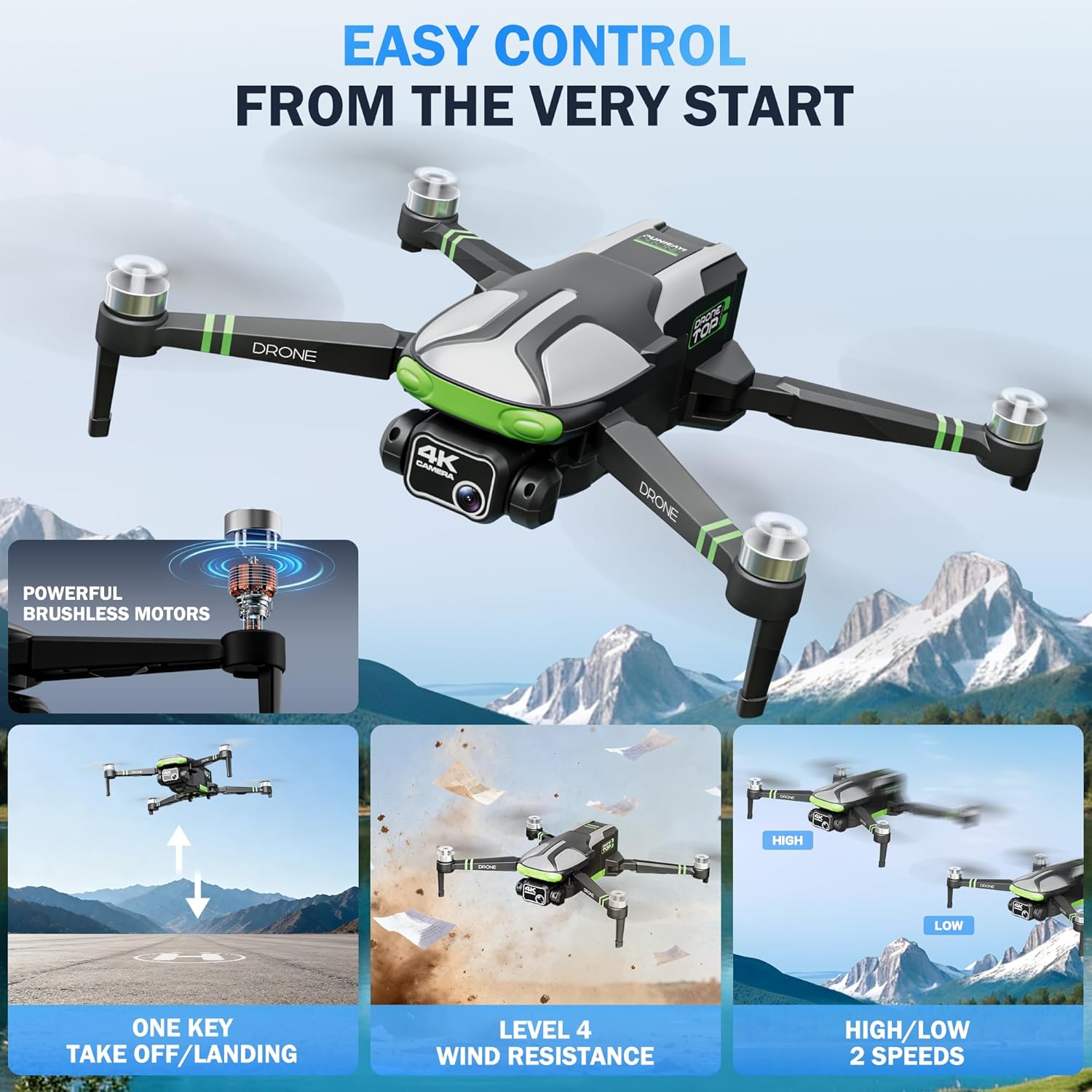 GPS Drones with Camera for Adults 4K, 100-Min Flight Time, 5.7