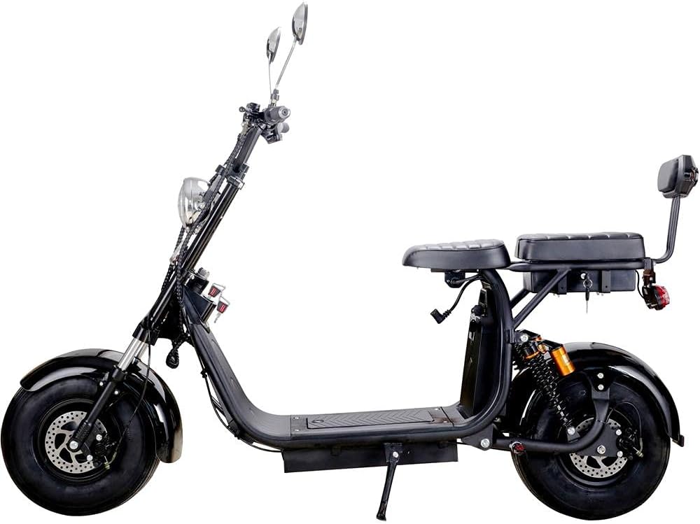 MotoTec Knockout 60v 2000w Lithium Electric Scooter Black