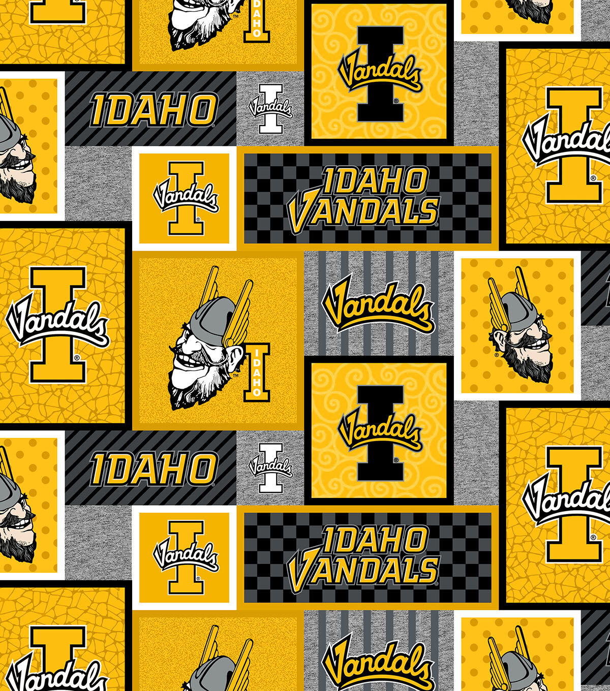 University of Idaho Vandals Fleece Fabric College Patch