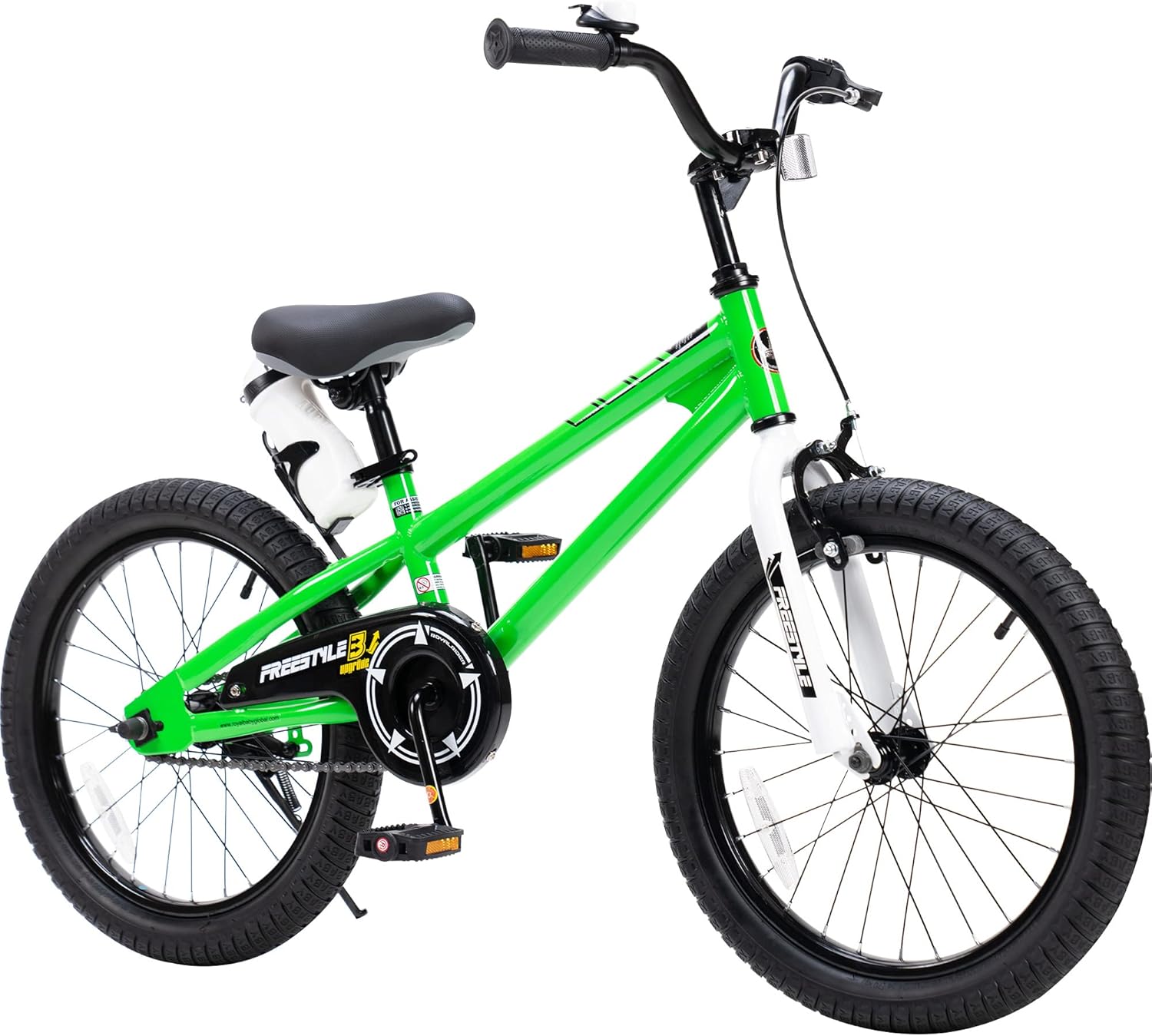 Royalbaby Freestyle Kids Bike Bundle with 18 Inch Green and 20 Inch Blue BMX Bicycles
