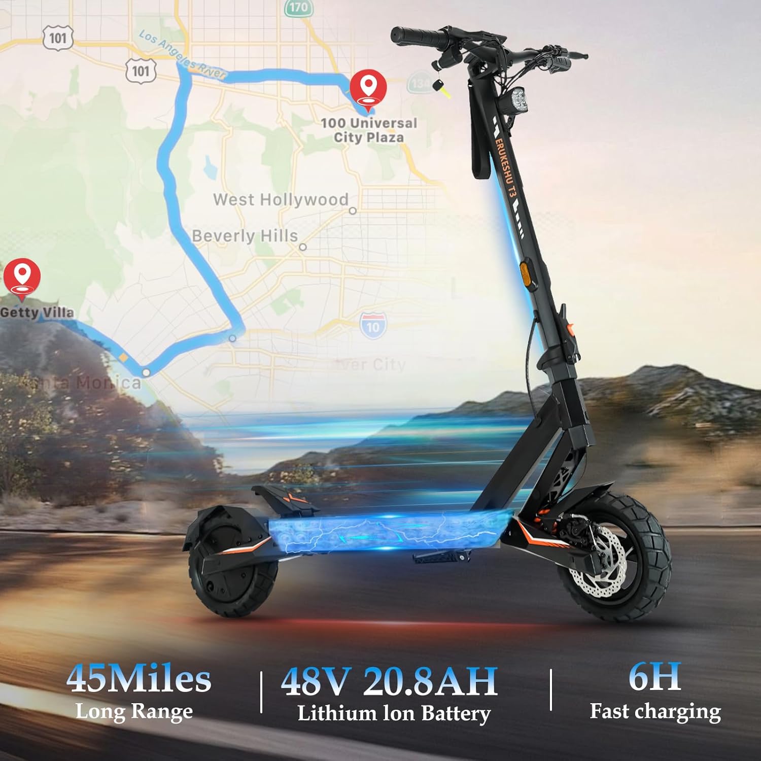 Electric Scooter for Adults, 5600W/1500W/1200W/800W Motor Fast Electric Scooter, 46/40/35 MPH Top Speed, 27Ah/20.8Ah/15.6Ah Battery, 10/11