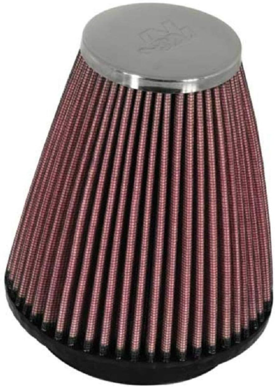 K&N High-Flow Original Lifetime Universal Clamp-On Air Filter:High Performance,Premium,Washable:Flange Diameter: 2.25 In,Filter Height:4In,Flange Length: 0.625In,Shape:Round Tapered,RC-1250,Pack of 6
