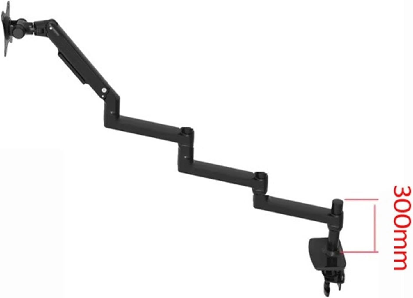 DL-8014 Mechanical Spring 3-6KG Extra Long Arm Clip Grommet 100x100 75x75 Monitor Stand 17