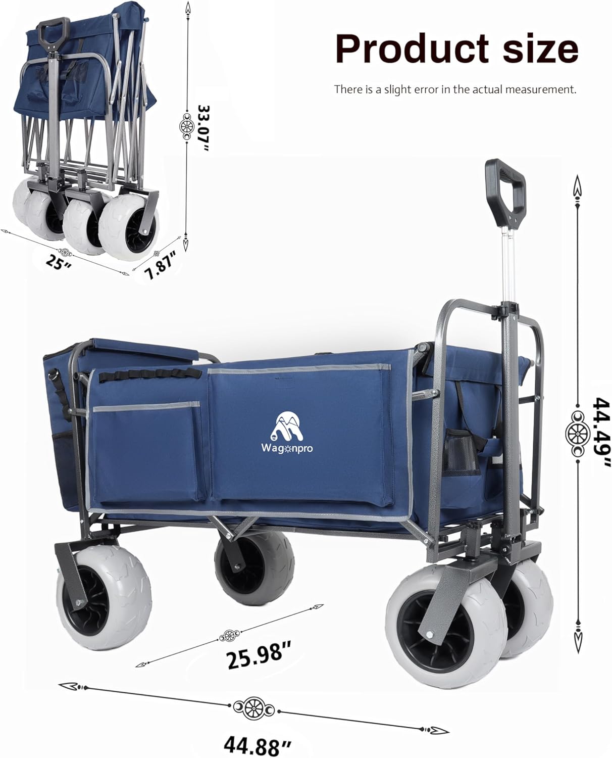 Heavy Duty Beach Wagon Cart with 9