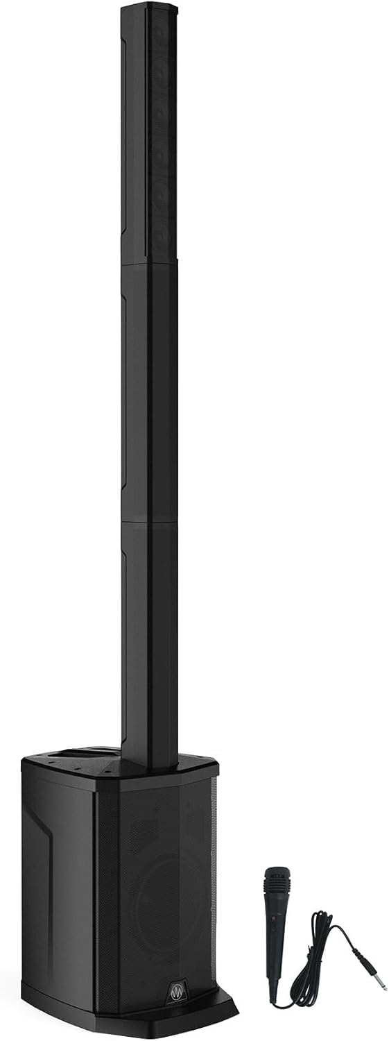 Audiosavings Bundle: WPX-2000 1200 Watt DJ/PA Powered Line Array Speaker w/ 8