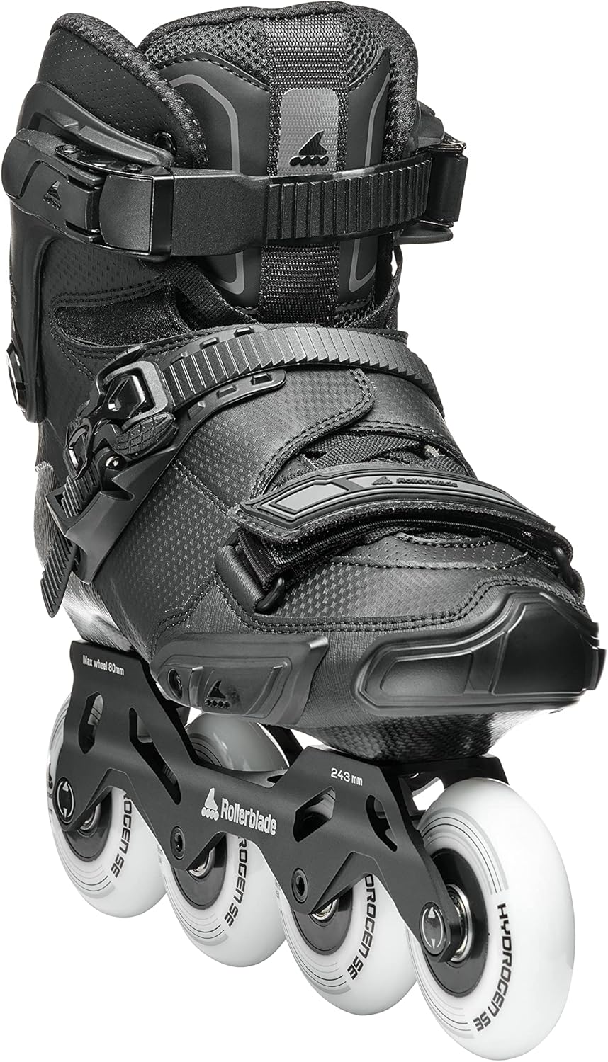 Rollerblade Crossfire Unisex Adult Slalom Inline Skate, Black, Urban Performance Inline Skates