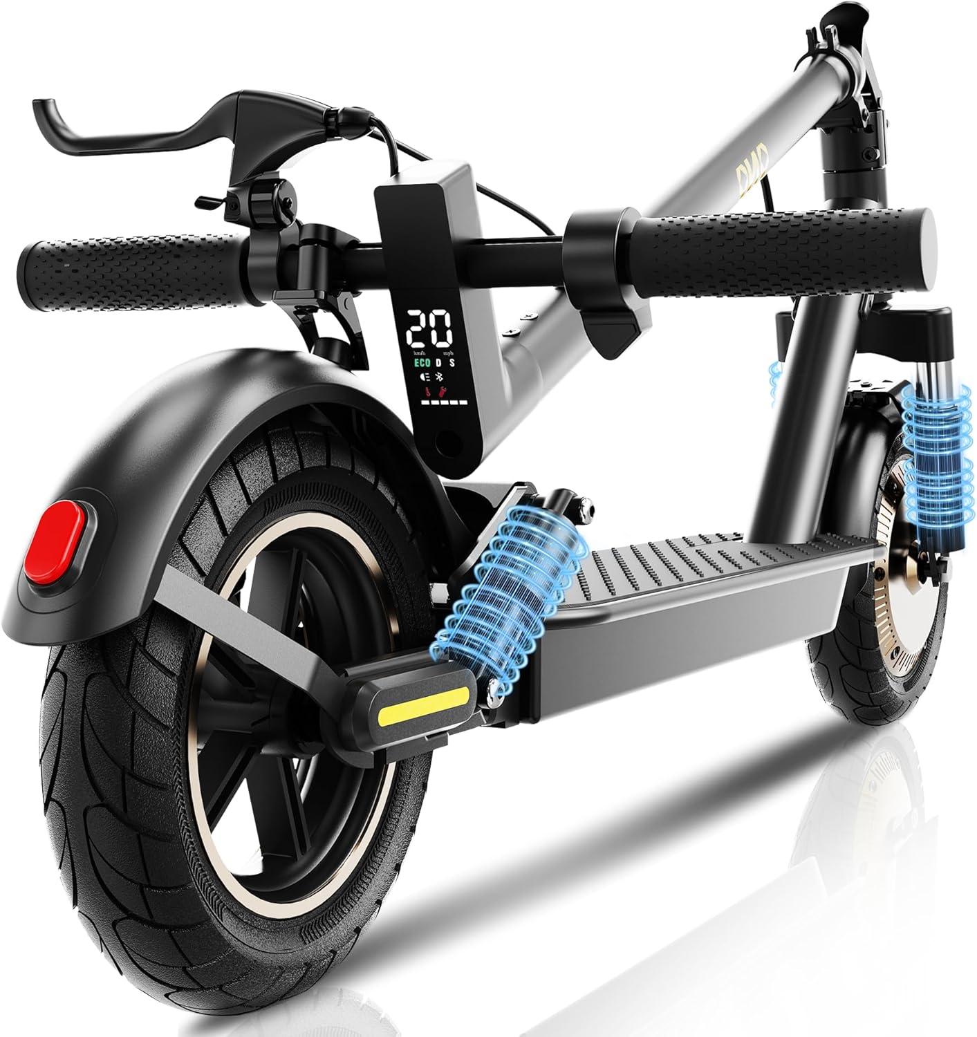Electric Scooter, 10'' Soild Tires, 750W Motor, Dual Suspension, 21 MPH Top Speed, 25-30 Miles Long Range, Dual Braking, Max Load 264 lbs, Folding, Commuting, E Scooter for Adults Teens