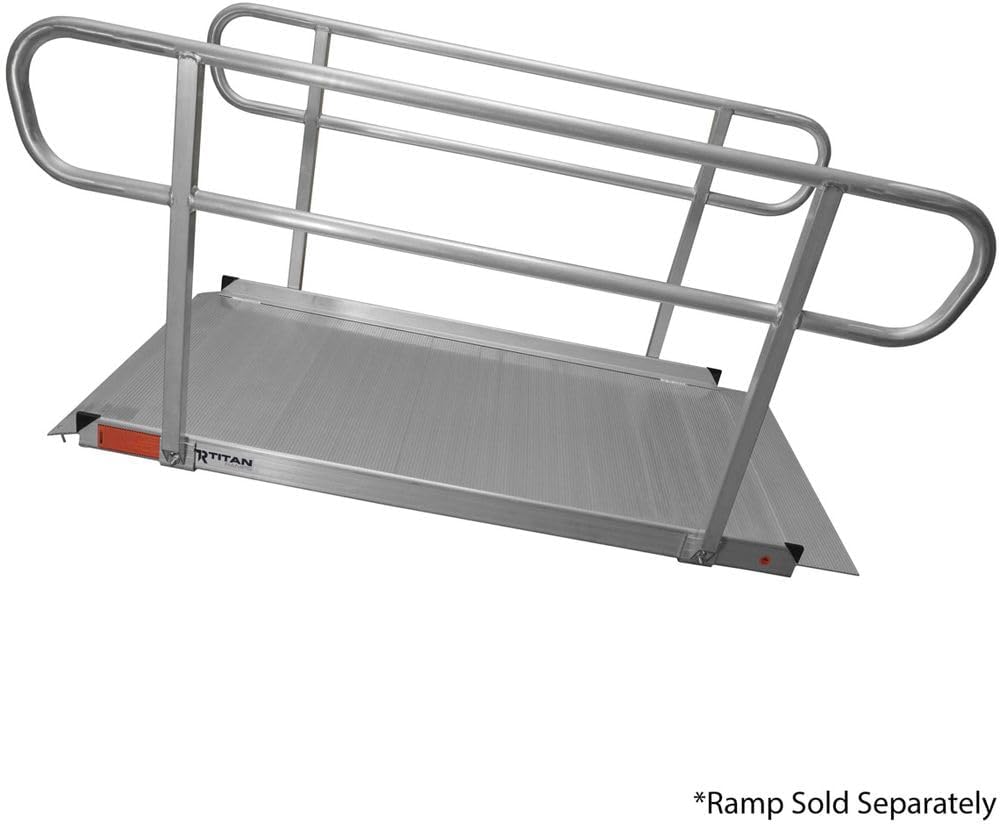 Titan Ramps Handrails for 6' Wheelchair Ramp, Accessory Only, Hardware Included