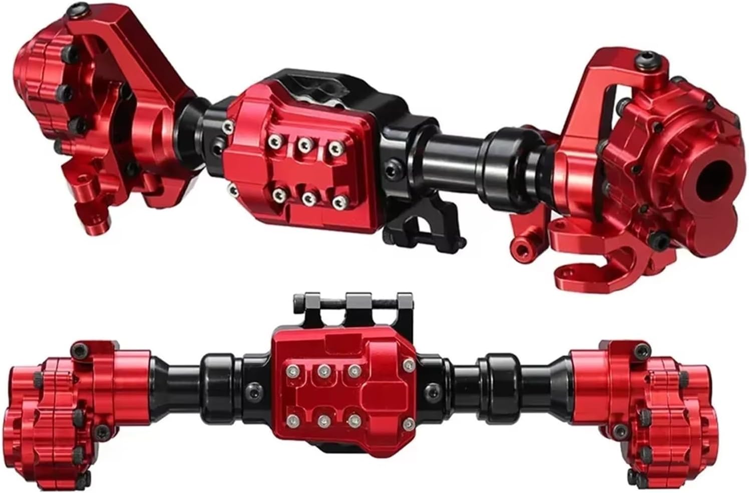 Compatible with Traxxas for TRX-4 for Defender for Bronco G500 1/10 RC Crawler Upgrade Parts Aluminum Portal Axle Housing RC Accessories(Red)