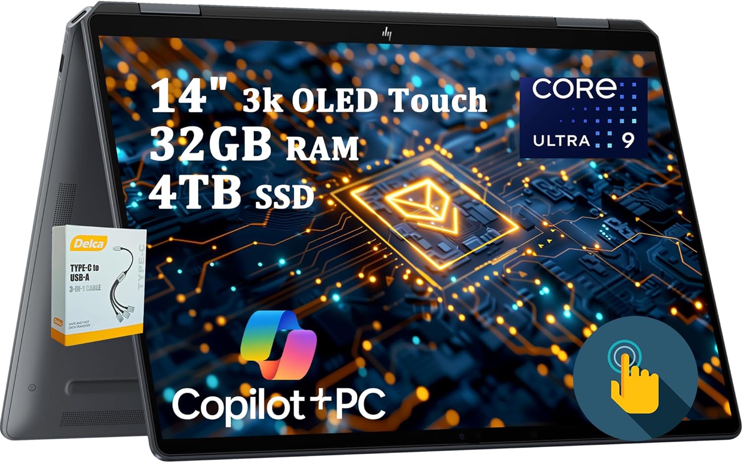 HP OmniBook Ultra Flip 2-in-1 Copilot+ AI PC Laptop | 14