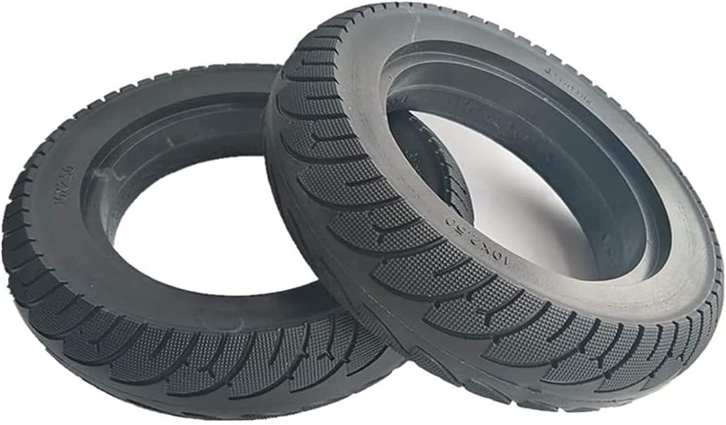 Front/Rear Scooter Tire, Solid Tire Scooter,Non- slip Wear- resistant Thick Rubber,Maintenance- free and Puncture- resistant Tire - Scooter Parts Scooter tires (Color : Black)
