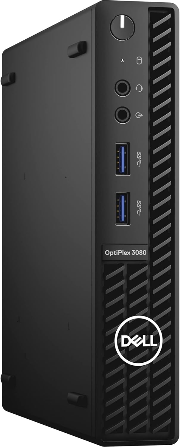 Dell OptiPlex 3000 3080 Desktop Computer - Intel Core i5 10th Gen i5-10500T Hexa-core (6 Core) 2.30 GHz - 8 GB RAM DDR4 SDRAM - 256 GB NVMe M.2 PCI Express M.2 SSD - Micro PC - Black (Renewed)