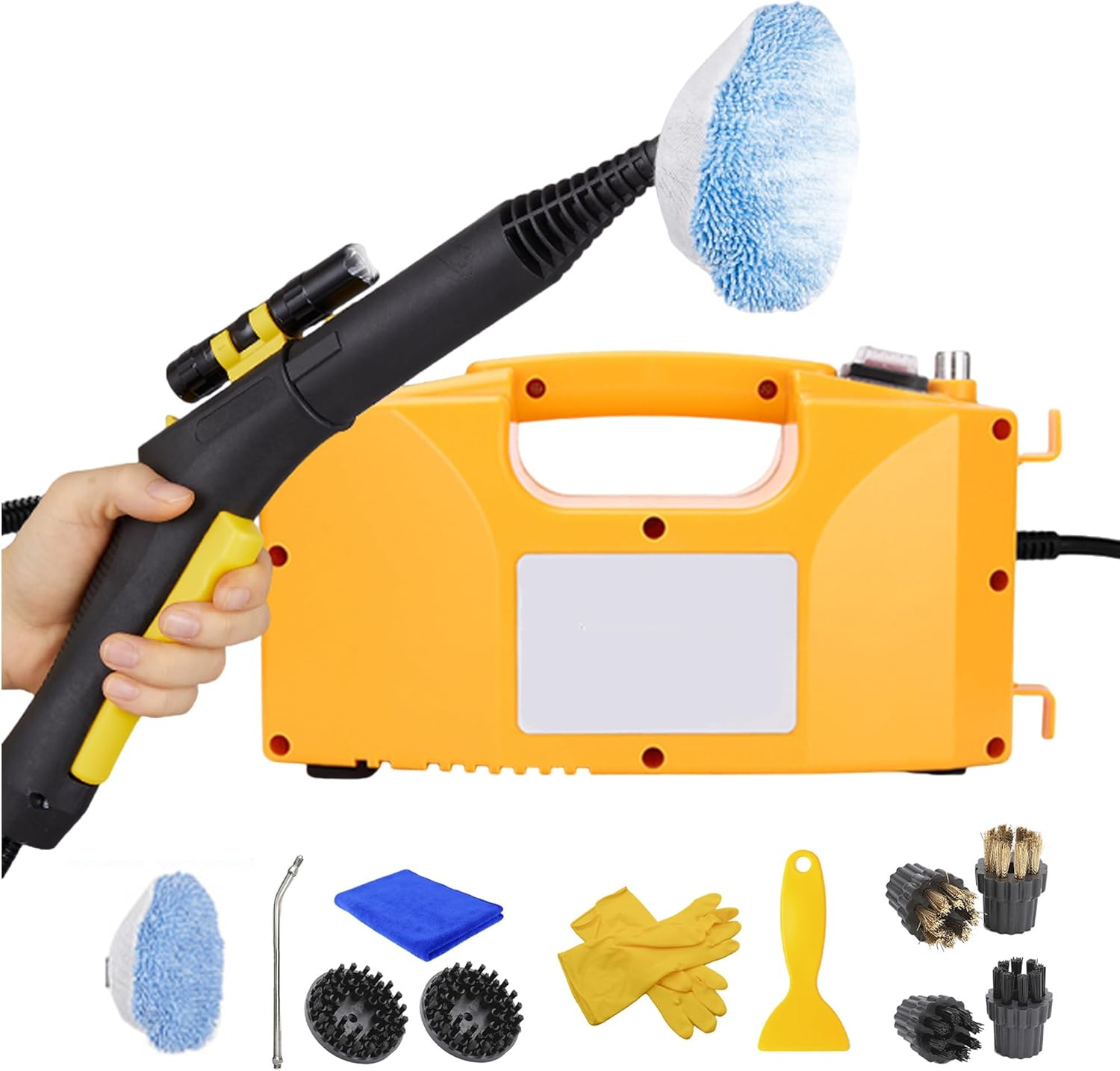 ZHDANB 2600W steam Cleaner Machine, Handheld steam Cleaner, Adjustable steam, 20s Quick Heat-Up, Acid and Alkali Resistant, steam Cleaner with Accessories, for Kitchen,Car OptionB-110V