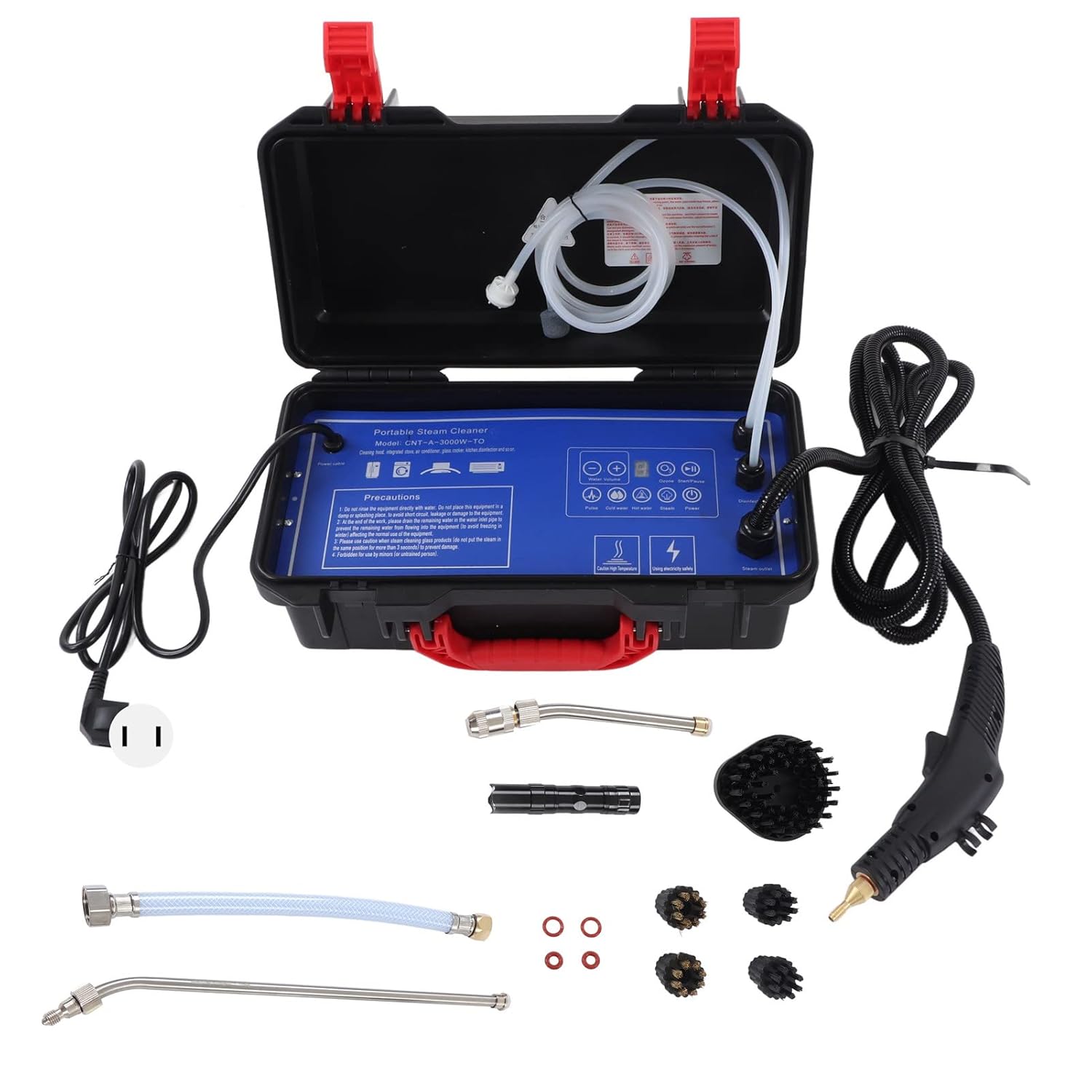 High Pressure Steam Cleaner Easy 300-350KPa 4ft Inlet House Wide Application Furniture Steam Cleaning Machine (1700W US Plug 110V)