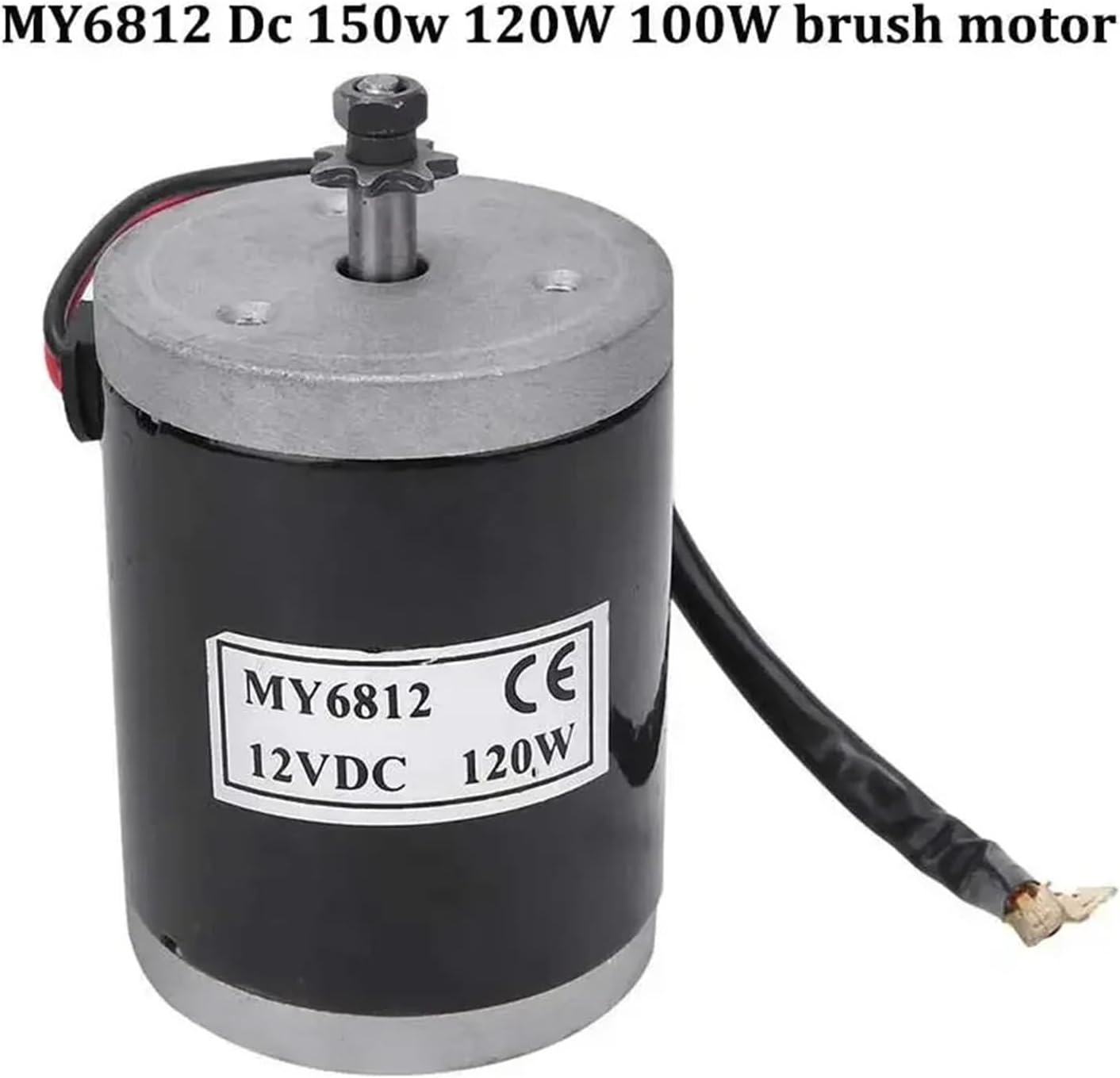 MY6812 150W 120w 100W DC 12V/24V high speed motor, small dc brush motor, Brush Motor with belt pulley Compatible With Electric Motor(150W_24V)