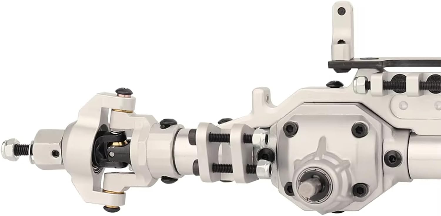 Rc Crawlers Axles For Axial For Wraith 90018 RR10 For Rock 1/10 Front And Rear Axle CNC Diamond Shaped Aluminum Complete RC Crawler For Racer Upgrade(Silver,1set)