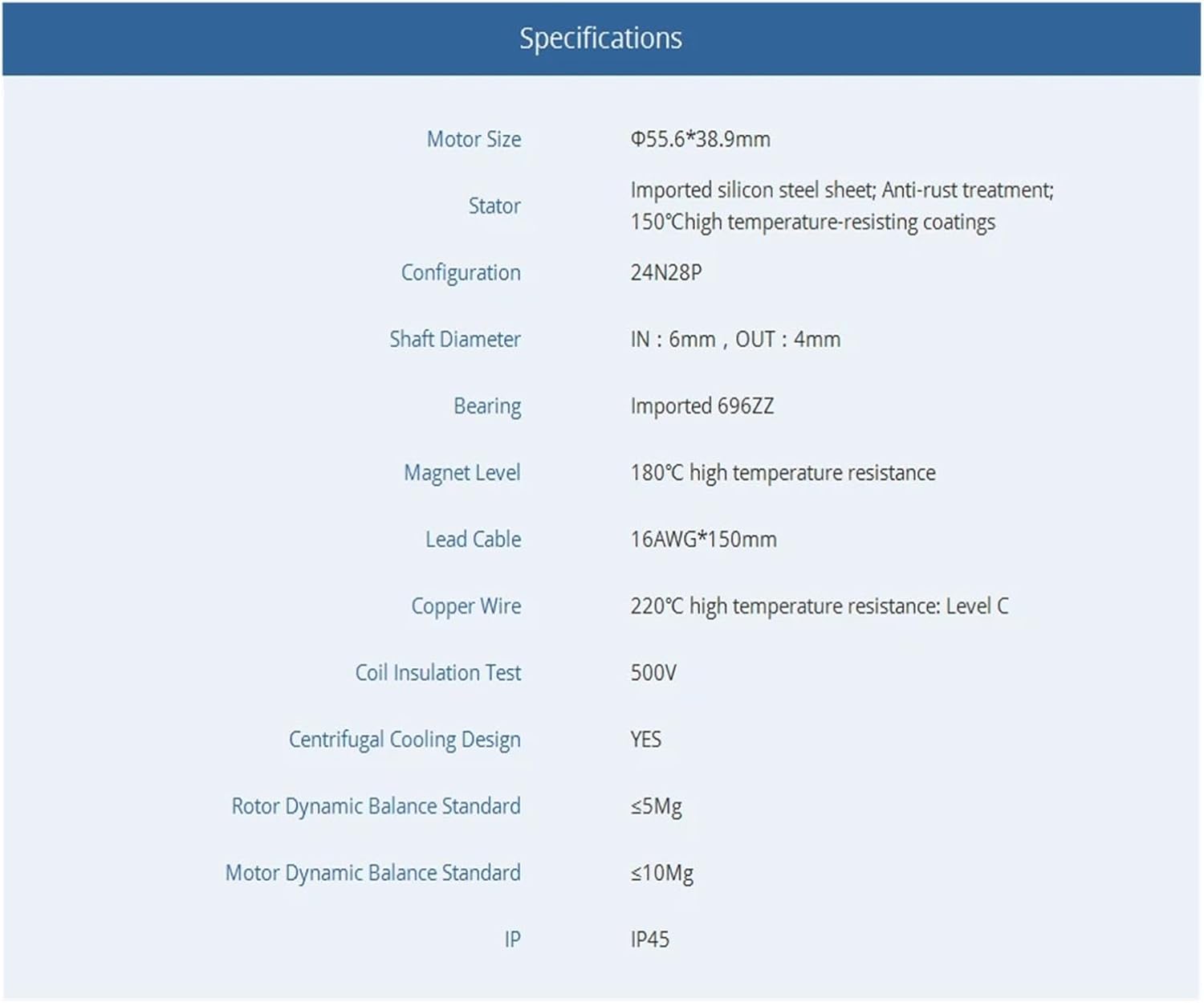 Brushless Motor MN505-S KV260 KV320 KV380 Brushless Motor Waterproof Motor(KV260)