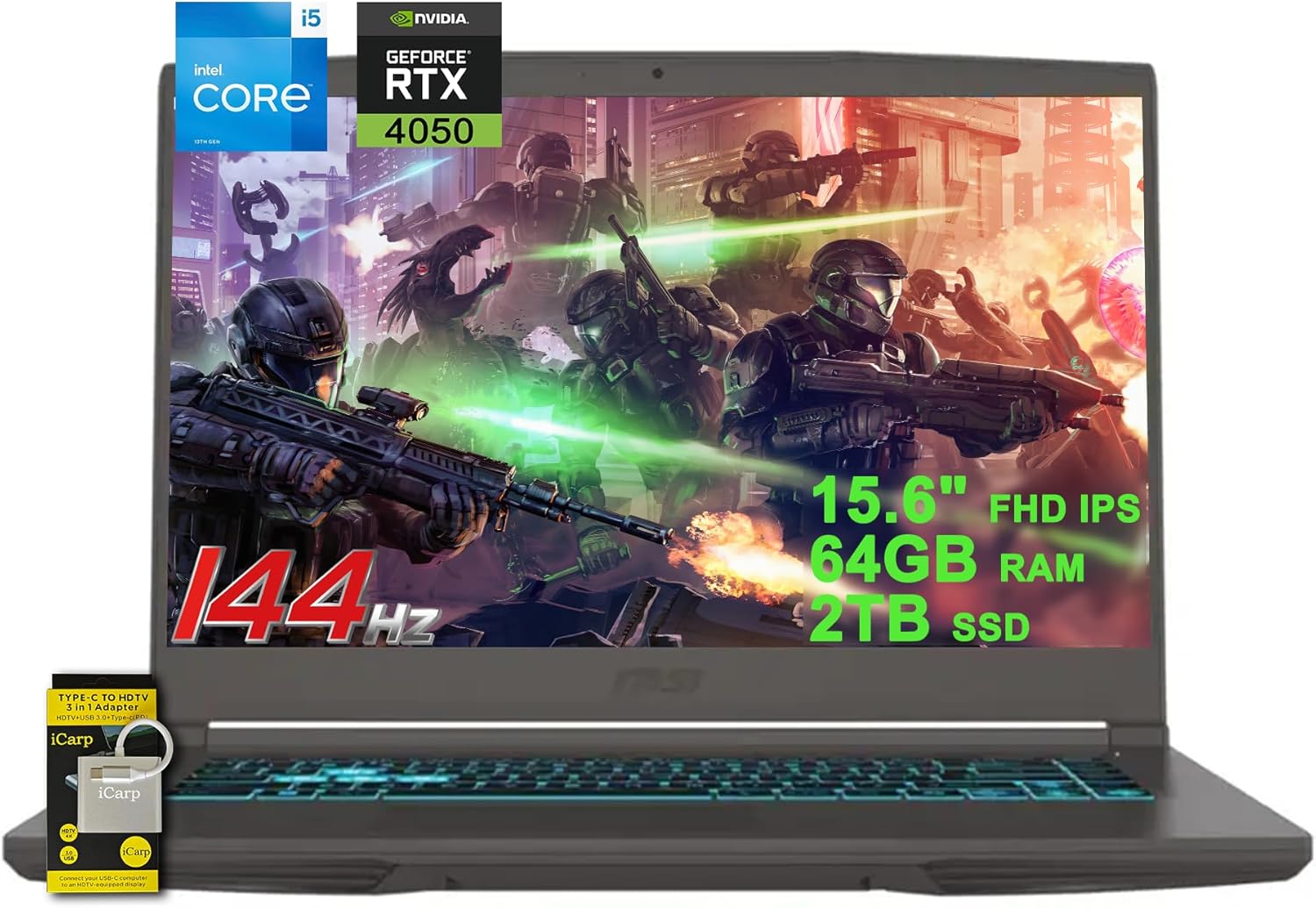 msi Thin 15 Gaming Laptop 15.6