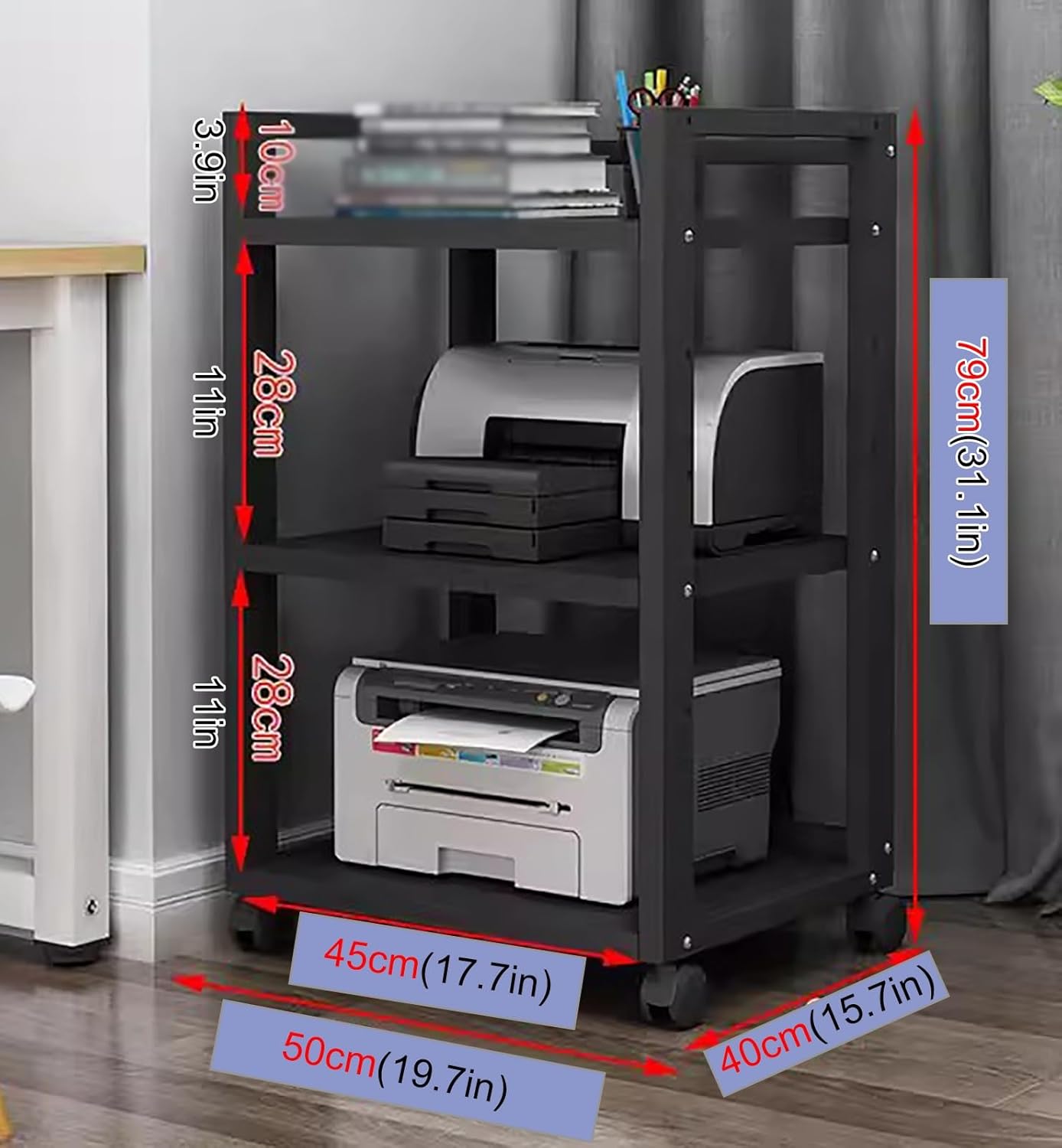 JYHHCYS Audio Component Rack Media Stereo Stand Equipment Shelf 3 4 5 Tier