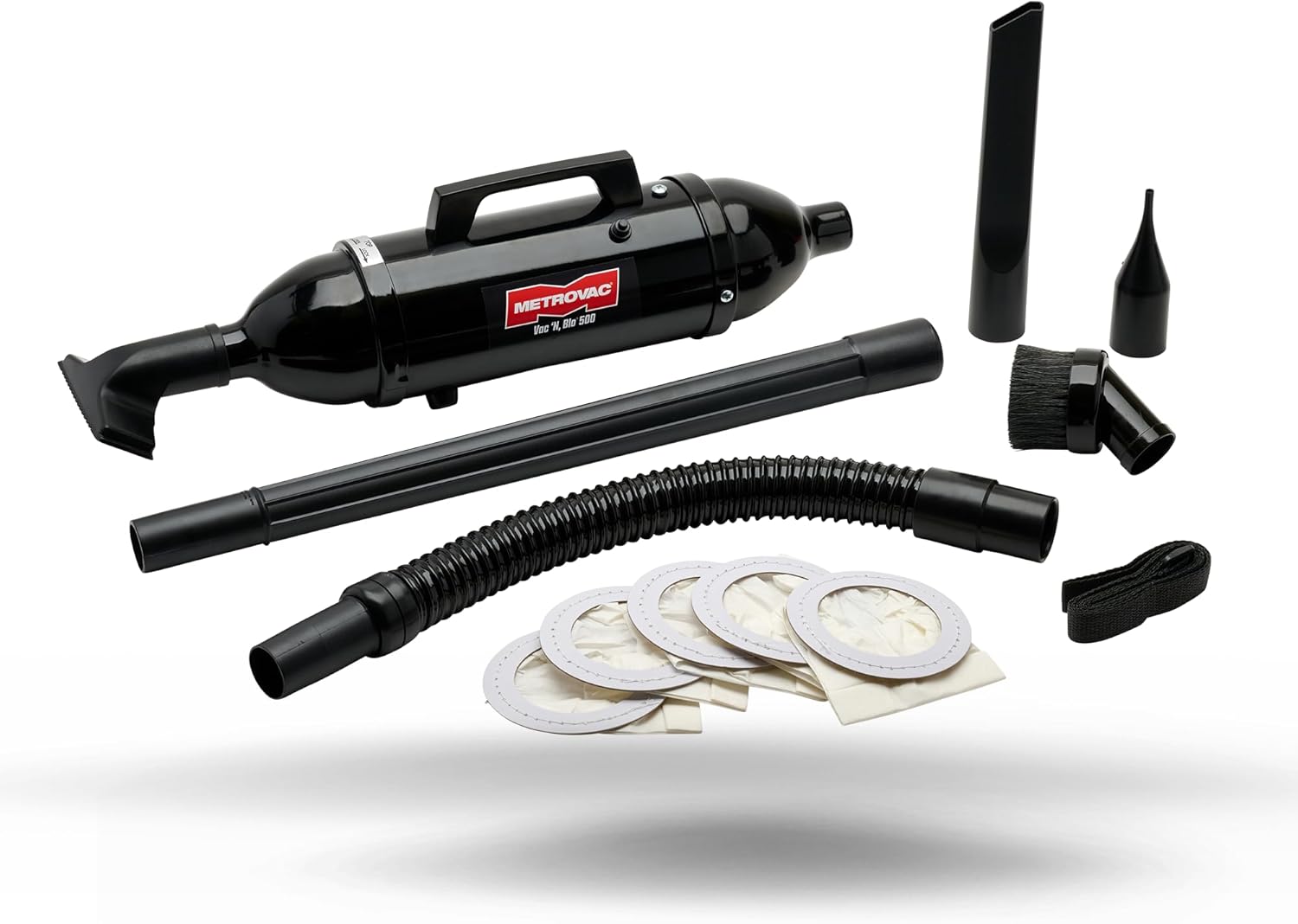 METROVAC VM12500 Vac N' Blo 500W Hand Vacuum & Blower, 120V, Powerful, Lightweight, All-Steel Construction, Dry Pickup, 60
