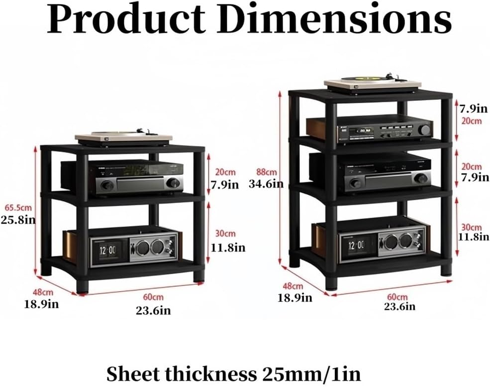 UYDZHEK Solid Wood Audio Rack
