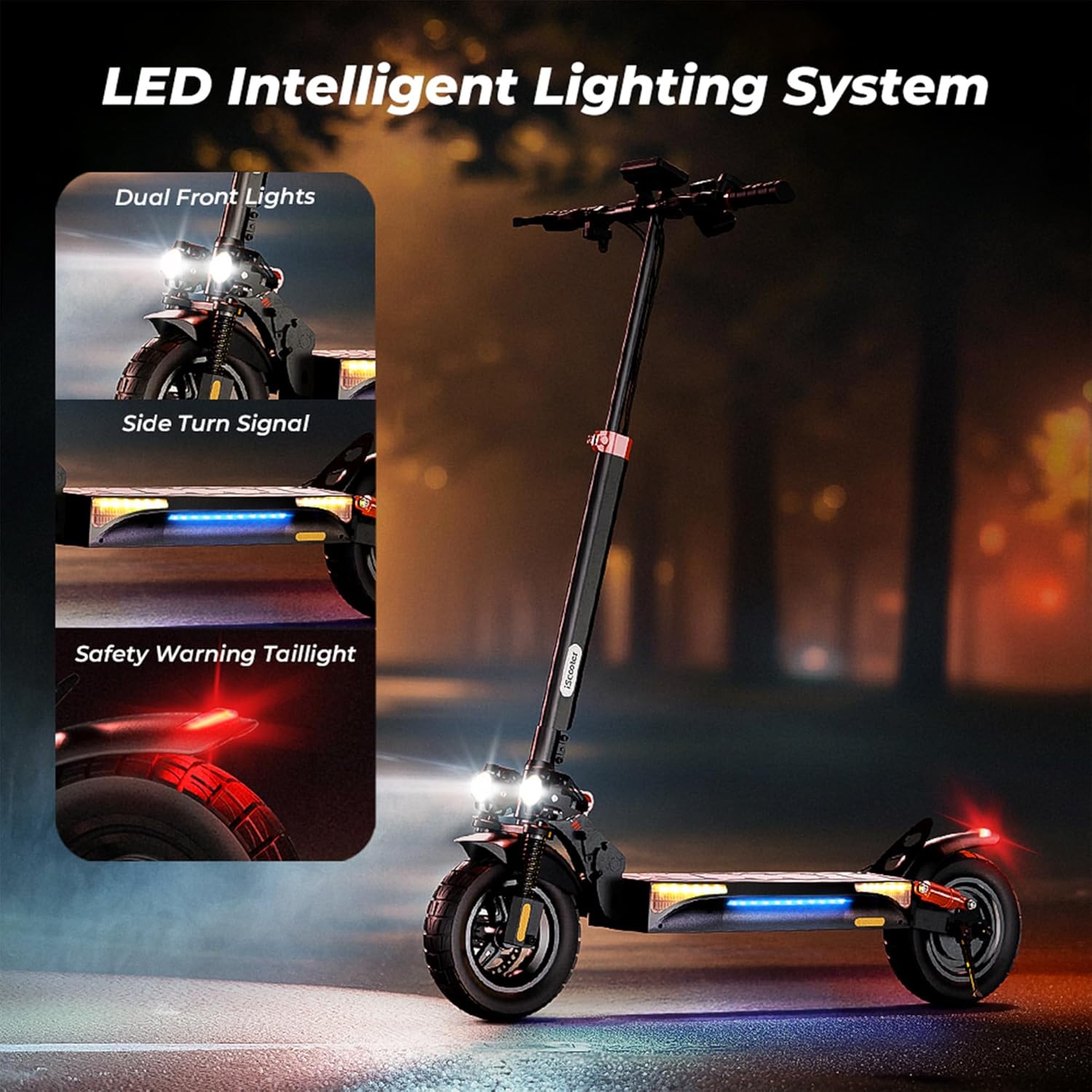 iScooter Electric Scooter Adults, 900W Motor E Scooter with 28MPH Top Speed & 25 Miles Range, 10