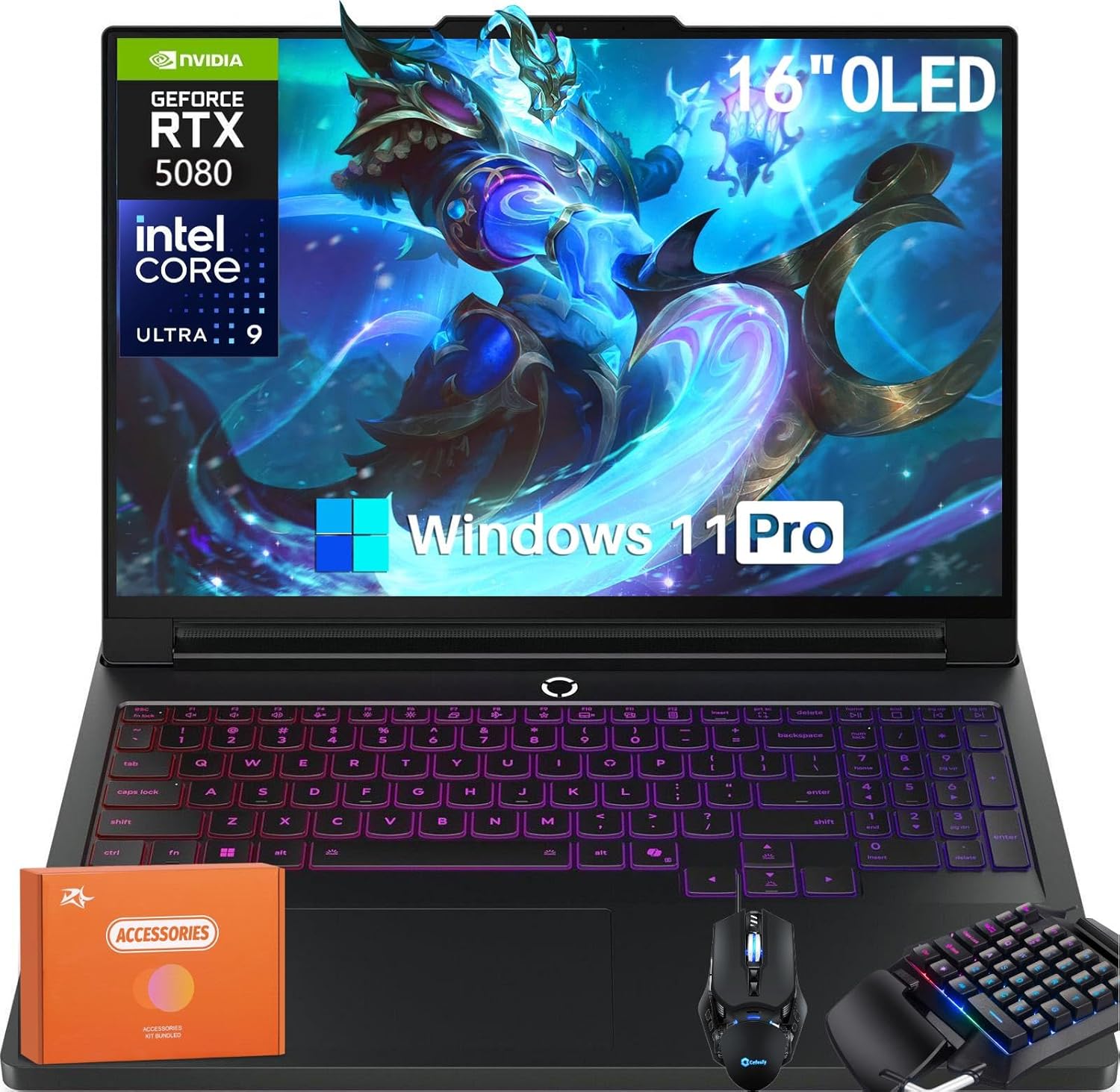 Lenovo Legion Pro 7i Gen 10 Gaming Laptop 2025, Intel Ultra 9 275HX Up to 5.40 GHz, GeForce RTX 5080 16GB GDDR7, 16.0