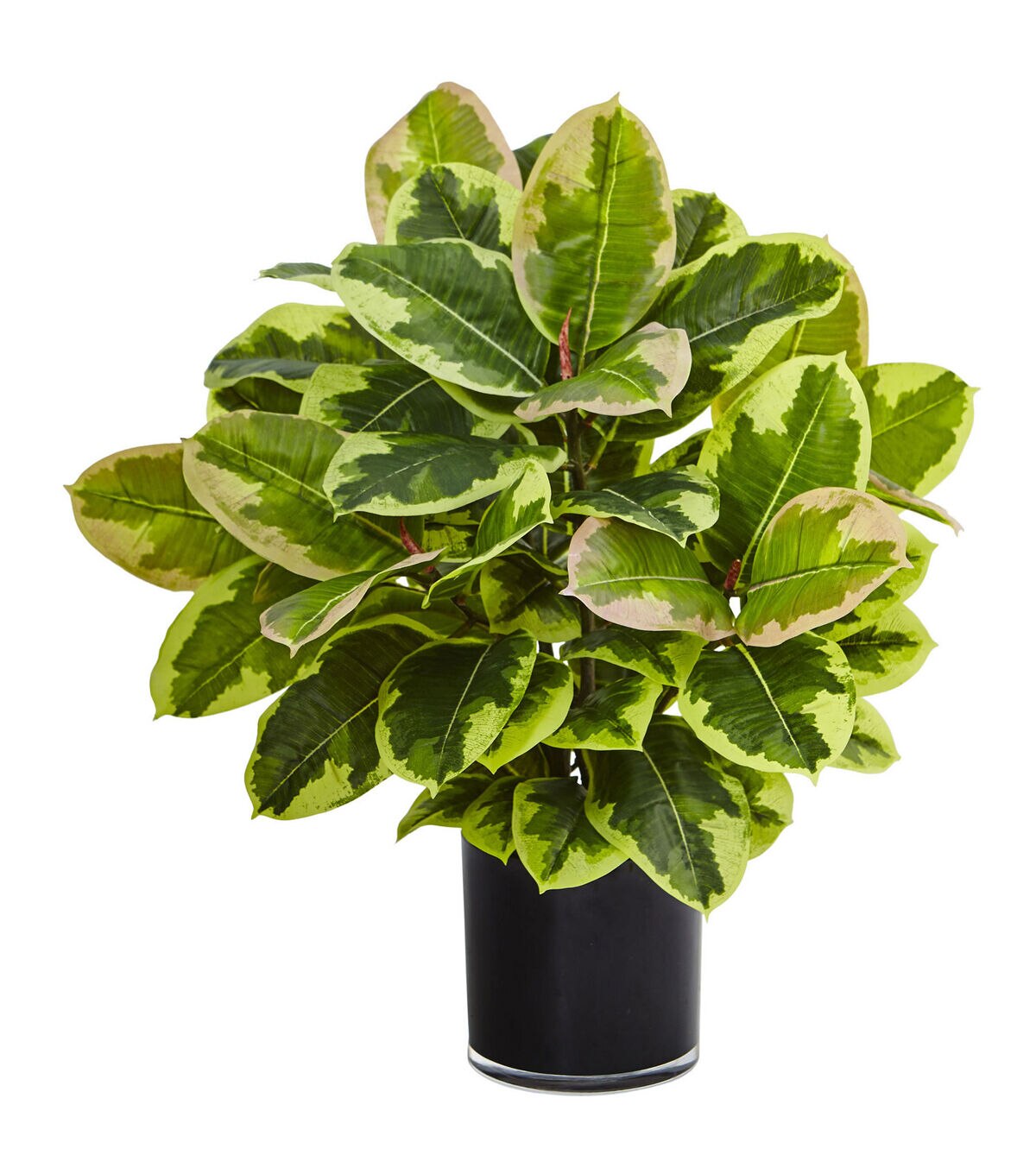 Nearly Natural 24 Artificial Real Touch Plant in Glossy Vase