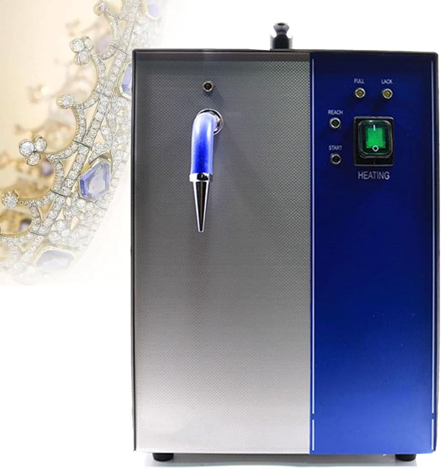 BGHJIKGFS Jewelry Steam Cleaner Professional, Stainless Steel Jewelry Steamer Jewelry Steam Cleaner, 2200W 4L Electrical Steam